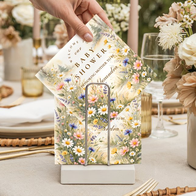 Elegant Garden Meadow Baby Shower Napkin (Creator Uploaded)