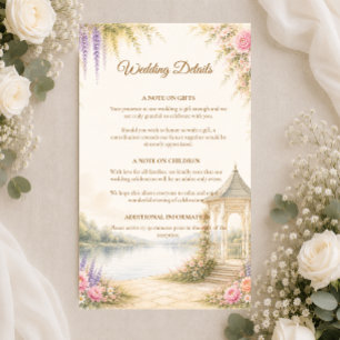 Elegant Garden Wedding Enclosure Card