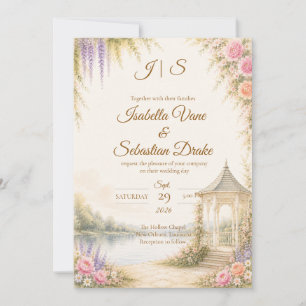 Elegant Garden Wedding Invitation