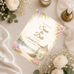 Elegant Garden Wedding Save The Date