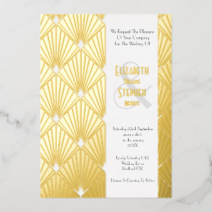 Elegant Gatsby Art Deco 1920's Gold Wedding Foil I