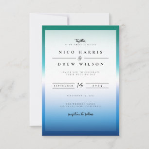Elegant Gay Male Pride Wedding  Invitation