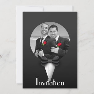 Elegant Gay Tuxedo Wedding Invitation
