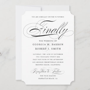 Elegant Gay Wedding Invitation Finally Calligraphy