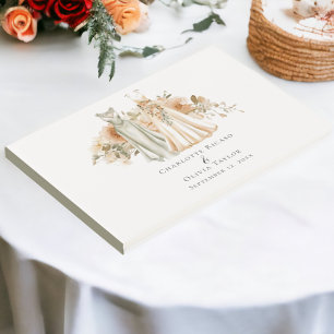 Elegant Gay Wedding Two Brides in Dresses Guest Book