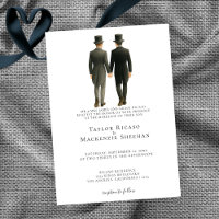 Elegant Gay Wedding Two Grooms in Morning Suits