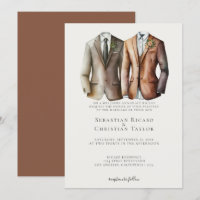 Elegant Gay Wedding Two Grooms in Suits