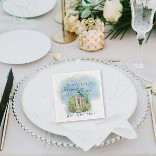 Elegant Gazebo doves flowers Bridal Shower Napkin