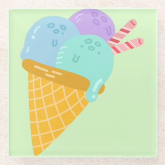 Elegant Gelato Glass Coaster