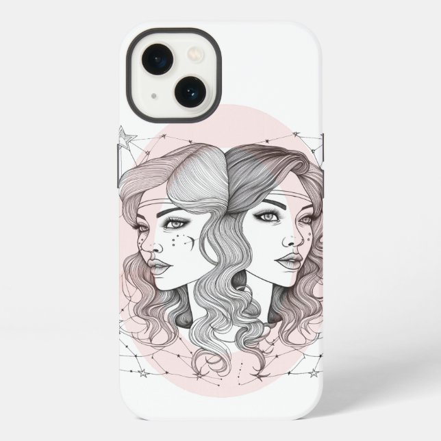 Elegant Gemini style  iPhone Case (Back)