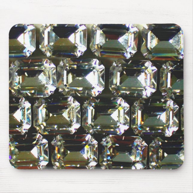 Elegant gems gemstones diamonds Rhinestones Mouse Mat (Front)