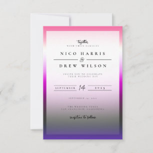 Elegant Genderfluid Pride Wedding Invitation