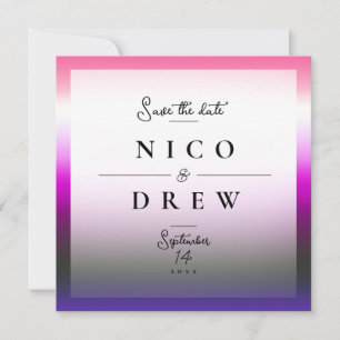 Elegant Genderfluid Pride Wedding Save The Date
