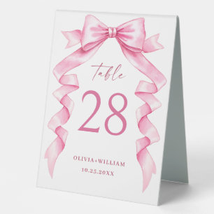 Elegant Gentle Pink Hand Drawn Bow Wedding