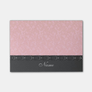 Elegant gentle stripes chic lace damask post-it notes