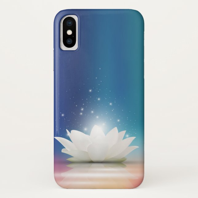 Elegant Gentle  White  Lotus / Lily flower Case-Mate iPhone Case (Back)