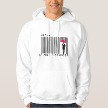 Elegant Gentleman Man Holding an Umbrella Barcode