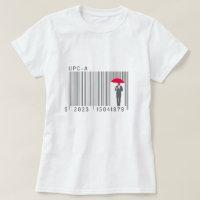 Elegant Gentleman Man Holding an Umbrella Barcode