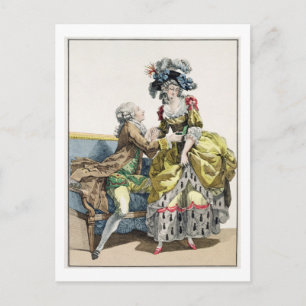 Elegant Gentleman Proposing to a Lady in a 'Margue Postcard