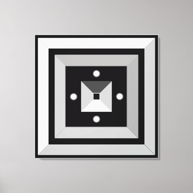 Elegant Geometric Abstract Art  Canvas Print (Front)