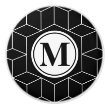 Elegant Geometric and Monogrammed Pattern