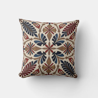 Elegant Geometric Botanical Pattern for Art & Deco Cushion