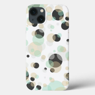 Elegant Geometric Bubbles on Custom Color iPhone 13 Case