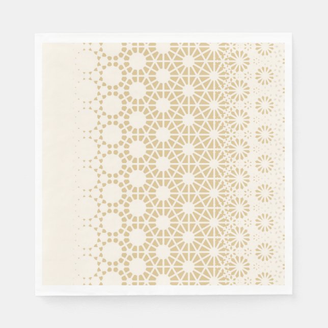 Elegant Geometric Gold Baby Shower Napkins  (Front)
