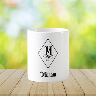Elegant Geometric Initial Monogram M Coffee Mug