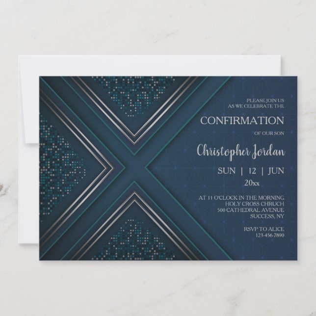 Elegant Geometric Invitation (Front)