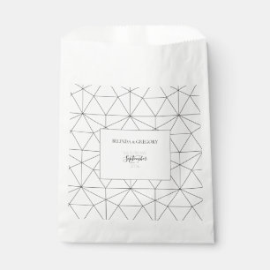 Elegant Geometric Pattern Wedding Favour Bags
