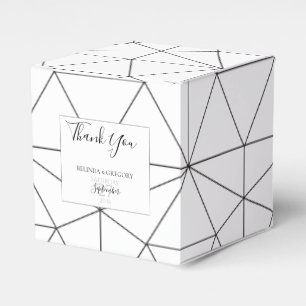 Elegant Geometric Pattern Wedding Favour Box