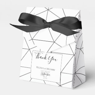 Elegant Geometric Pattern Wedding Favour Box