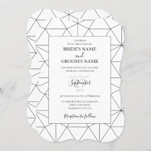 Elegant Geometric Pattern Wedding Invitations
