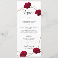 Elegant Geometric Red Rose Wedding