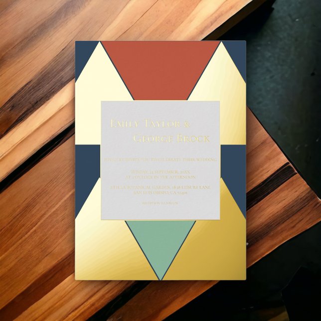 Elegant Geometric Stylish Modern Chic Wedding Gold (Creator Uploaded)