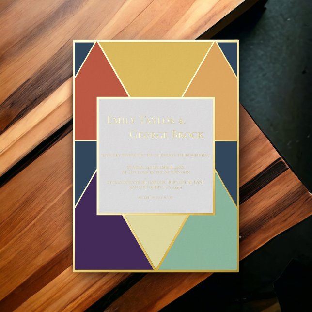 Elegant Geometric Stylish Modern Wedding Gold (Creator Uploaded)