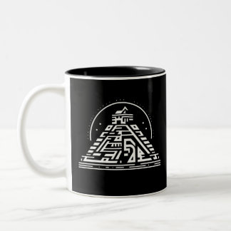 Elegant Geometric Tribal art Two-Tone Coffee Mug
