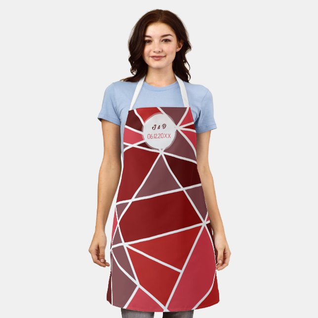 Elegant Geometrical Wedding Apron (Worn)