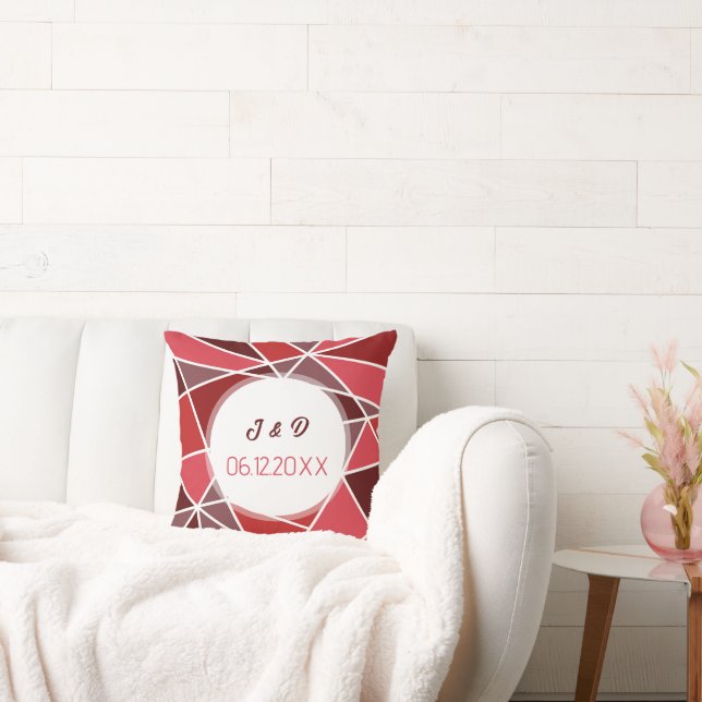 Elegant Geometrical Wedding Cushion (Couch)