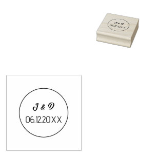 Elegant Geometrical Wedding Rubber Stamp