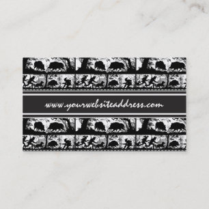 Elegant German Hunting Scene Running Deer and Boar Business Card