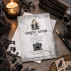 Elegant Ghost Halloween Party Invitation