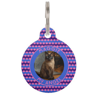 Elegant Gift For Pet Owner Abstract Chevron Tag