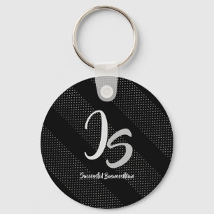 Elegant Gift with Personalise Silver Monogram Key Ring