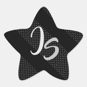 Elegant Gift with Personalise Silver Monogram Star Sticker