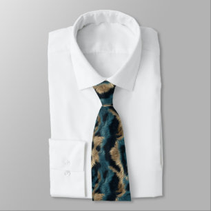 Elegant Gifts For Husband Tiger Print Tie