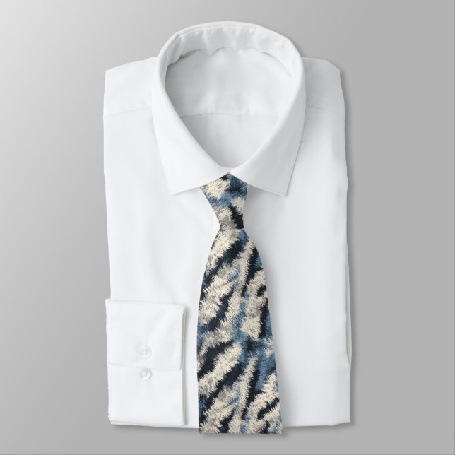 Elegant Gifts For Husband Tiger Print Tie (Tied)