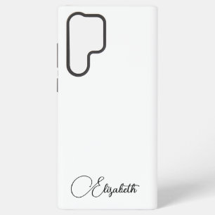 Elegant Gifts Monogram Typography Name White Samsung Galaxy Case