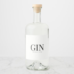 elegant GIN wedding Liquor Bottle Label